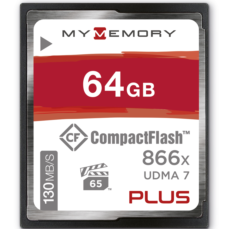 MyMemory PLUS 64GB 866X Compact Flash Card - 130MB/s