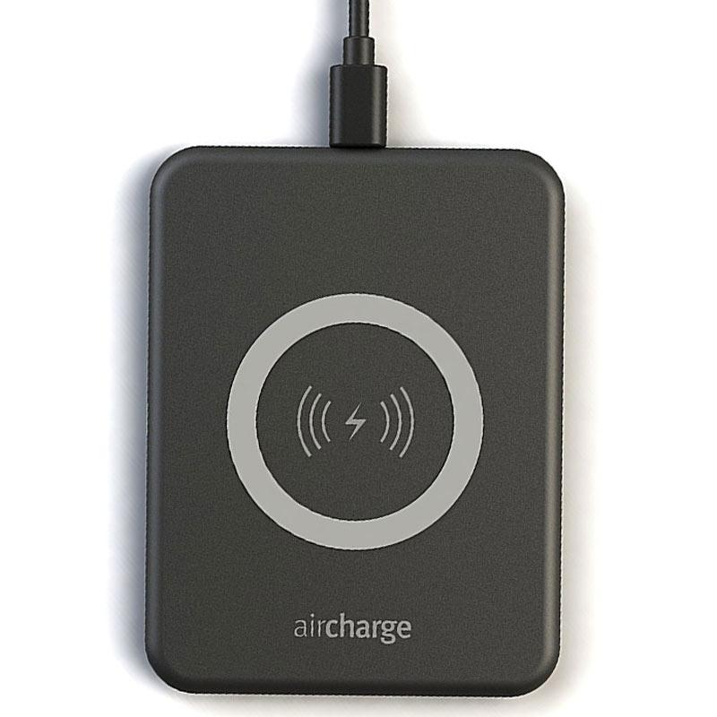 Aircharge Qi-Certified 5W Wireless Slimline Charging Pad - Black