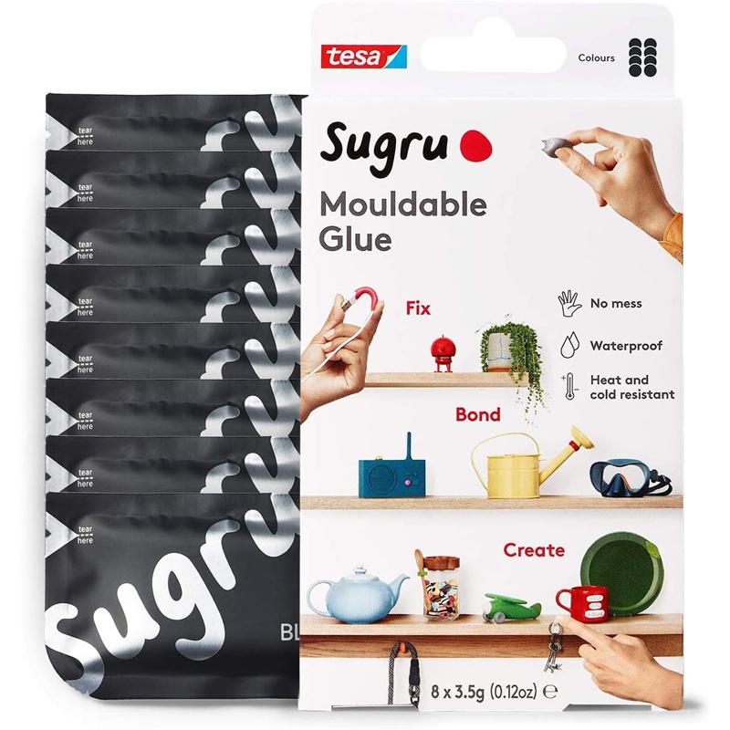 Sugru Mouldable Glue Black - 8 Pack