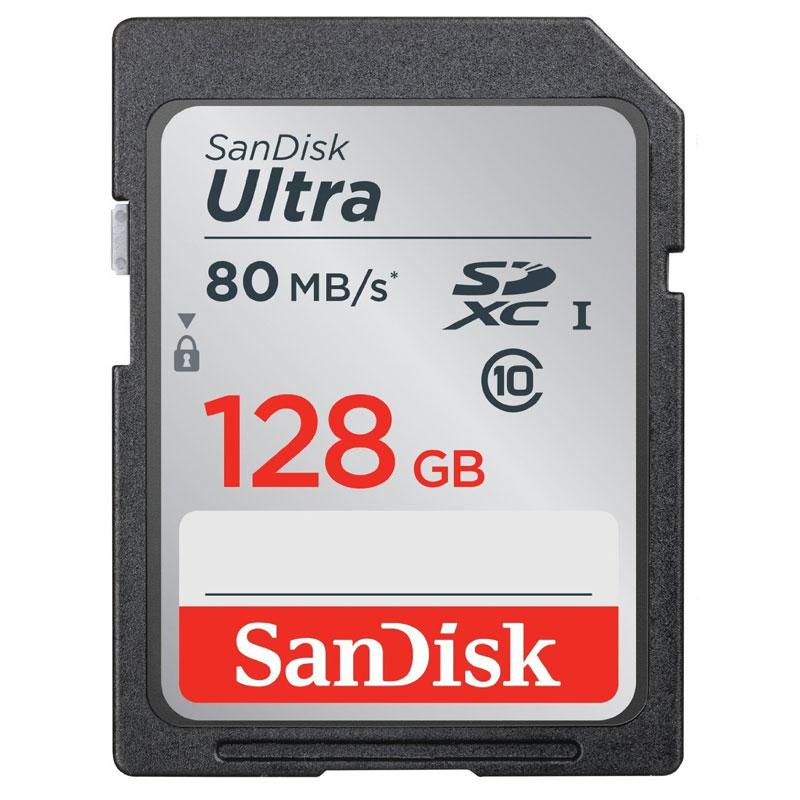 SanDisk 128GB Ultra SD Card (SDXC) - 80MB/s