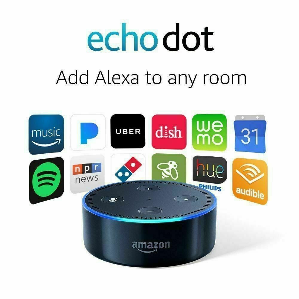 Amazon Echo Dot Smart Speaker With Alexa 2nd Generation - Refurbished - Black