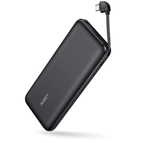 AUKEY PB-N73C 10000mAh 18W Portable Charger with Built-In USB-C Cable - £15.48 - Free Delivery | MyMemory