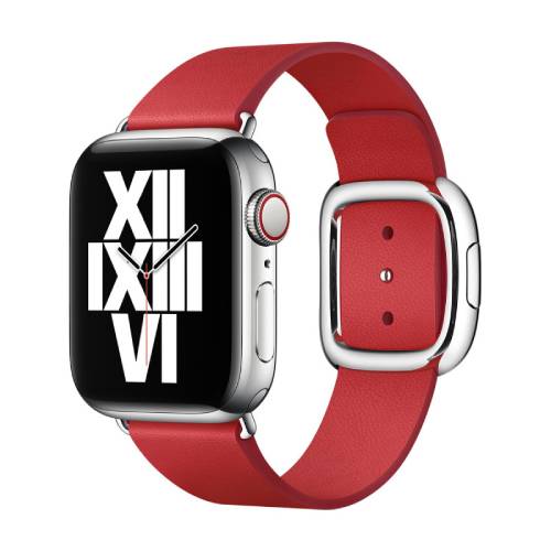 Apple Official Watch Modern Buckle Leather Band 40mm Scarlet