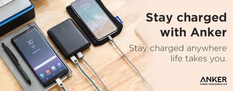 Stay charged with Anker + Free UK Delivery