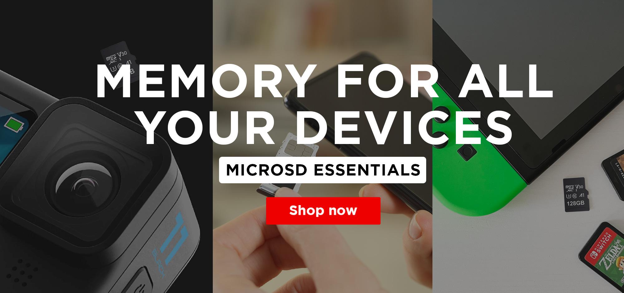 Shop MicroSD Essentials for GoPro, Nintendo Switch, and more at MyMemory