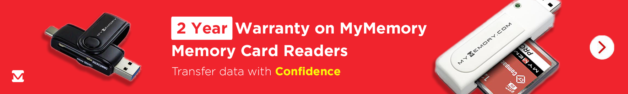 2 Year Warranty on MyMemory Memory Card Readers