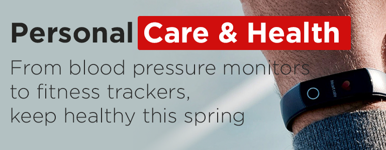 From blood pressure monitors to fitness trackers, stay healthy this spring. Shop Personal Care and Health