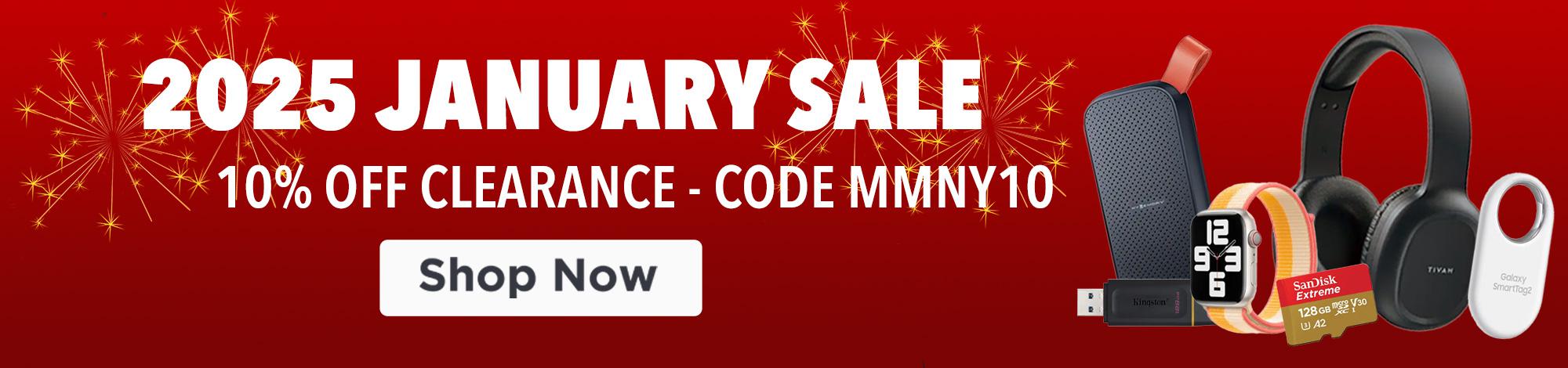 Save 10% on Clearance Stock in the MyMemory January Sale