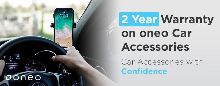 2 Year Warranty on oneo Car Accessories! Car Accessories with Confidence