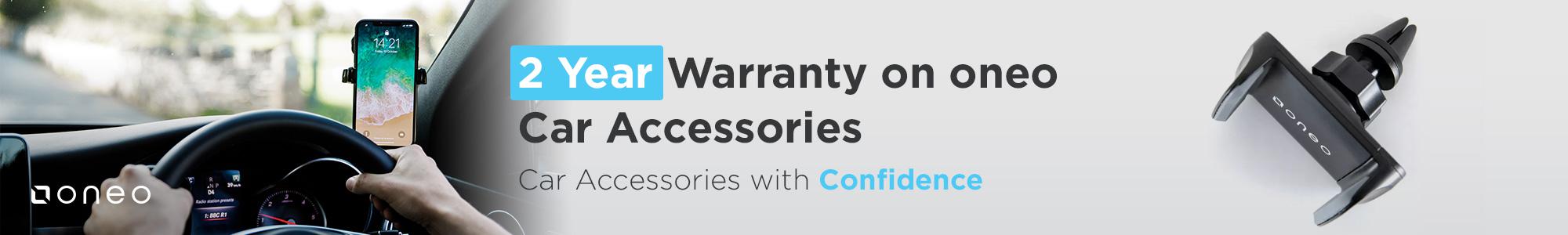2 Year Warranty on oneo Car Accessories! Car Accessories with Confidence